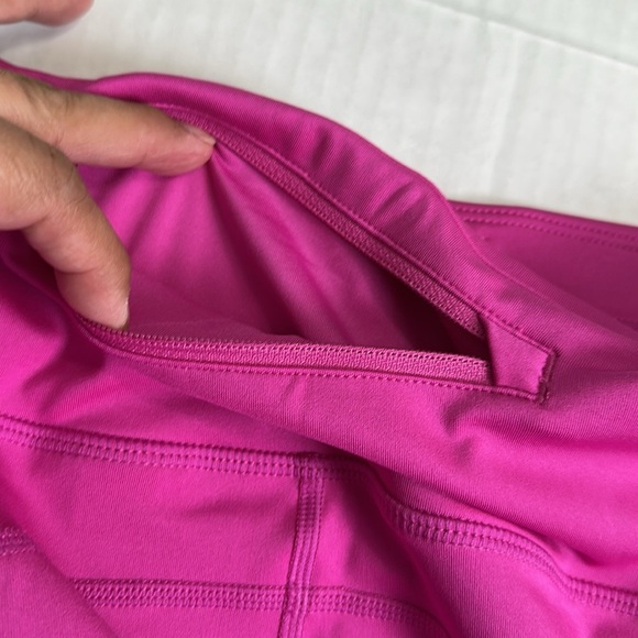 Nike Fast Dri Fit Tight Fit Mid Rise 7/8 Length Leggings Pink XLarge $70 NWT - Picture 7 of 16